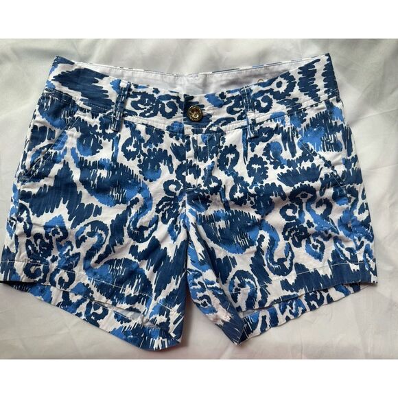 Lilly Pulitzer The Callahan short blue and white size 0 - Picture 1 of 7